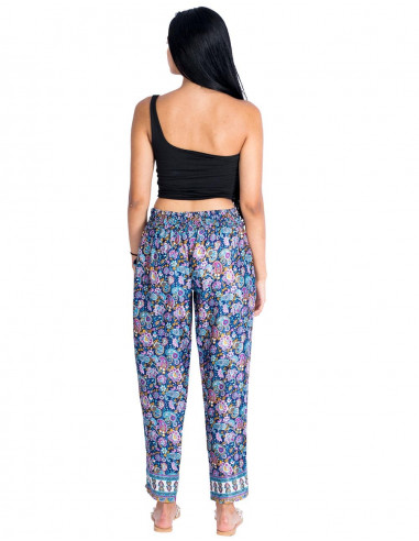 pantalon-ajustado-seda-estampado-azul