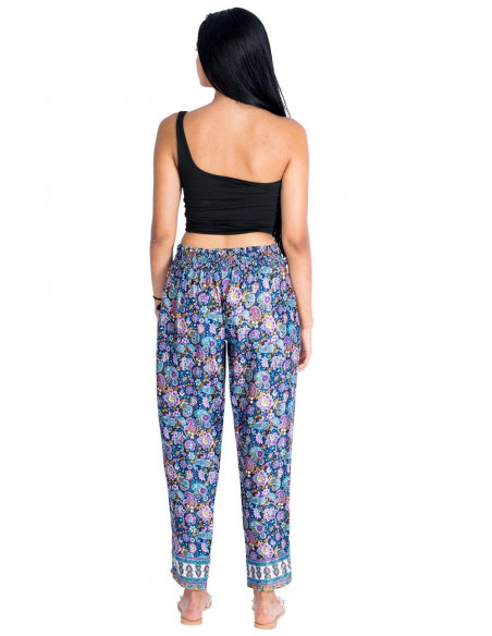 Pantalon slim en soie