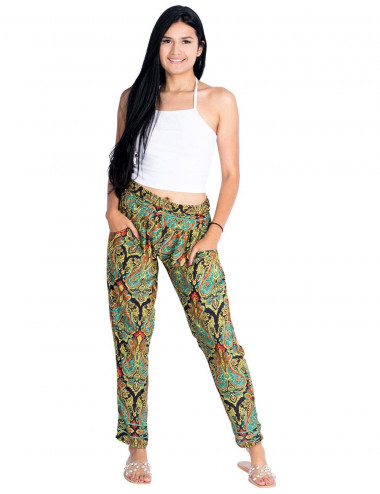 Pantalon long en soie