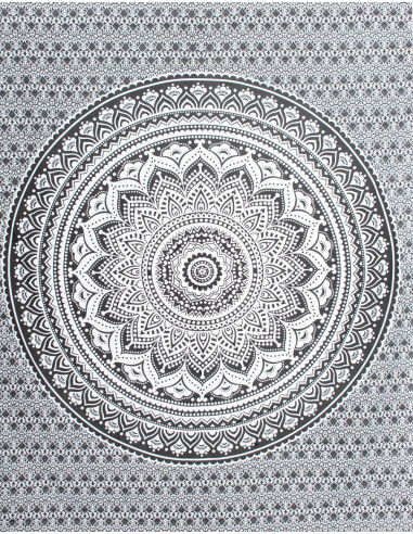 Couvre-lit noir et blanc