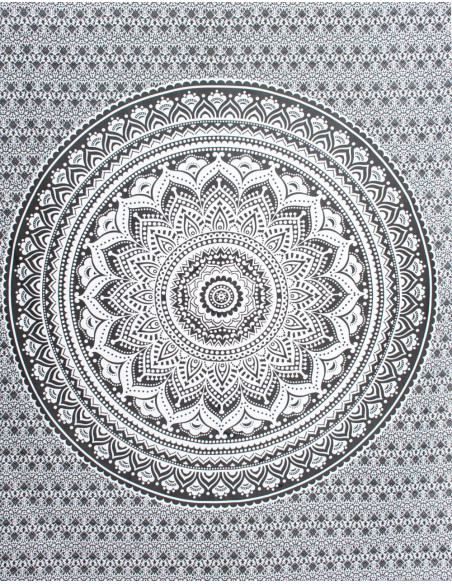 Couvre-lit noir et blanc