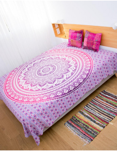 Round Mandala Cotton Quilt