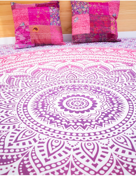 Round Mandala Cotton Quilt