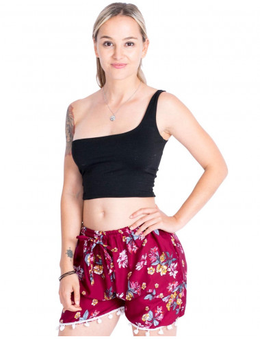 Flores curtas e pompons