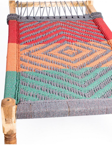 Divano letto in legno fatto a mano indiano - Design unico e tradizionale
