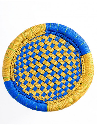 Hocker aus geflochtenem Bambus – handgefertigt...