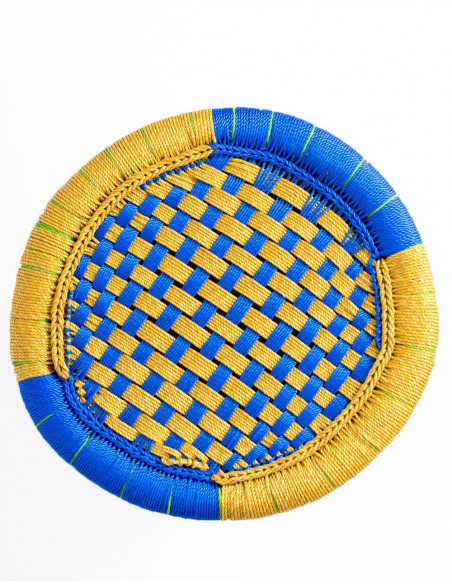 Woven Bamboo Stool - Handcrafted in India - Exclusive and Comfortable - 40x39 cm