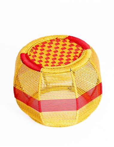 Handgefertigter runder Designerhocker aus...