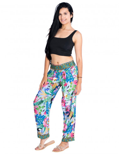 pantalon-recto-celeste-estampado-mujer 2