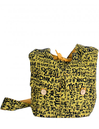 Yellow Shoulder Bag with...