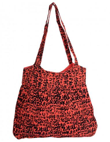 Red Bag Black Letters