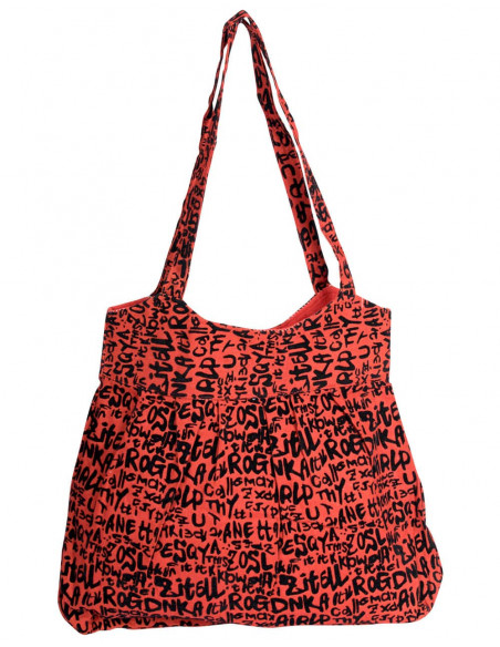 Sac Rouge Lettres Noires
