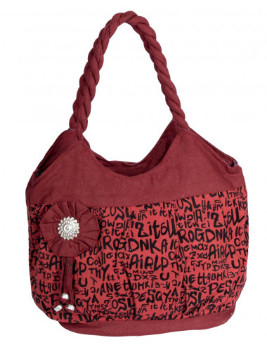 Borsa bordeaux con charm
