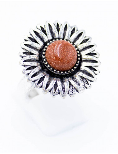 Anello Fiore con Pietra 2