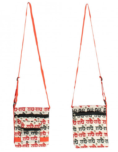 Sac à bandoulière avec inscription sanskrite