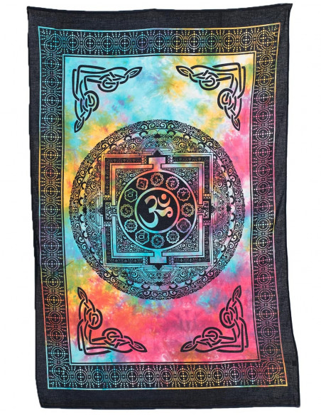 Bunter Om-Wandteppich