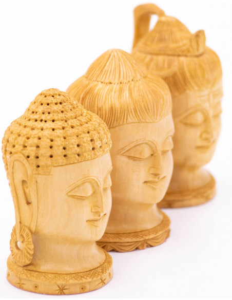 Petite statue de tête de Bouddha