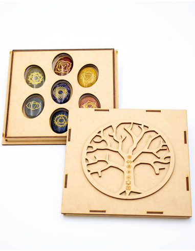 set-piedra-7chakras-caja-madera-arbol-meditacion