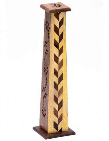Wood Tower incense holder