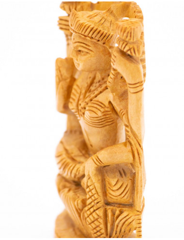 Goddess Lakshmi Wood Statue