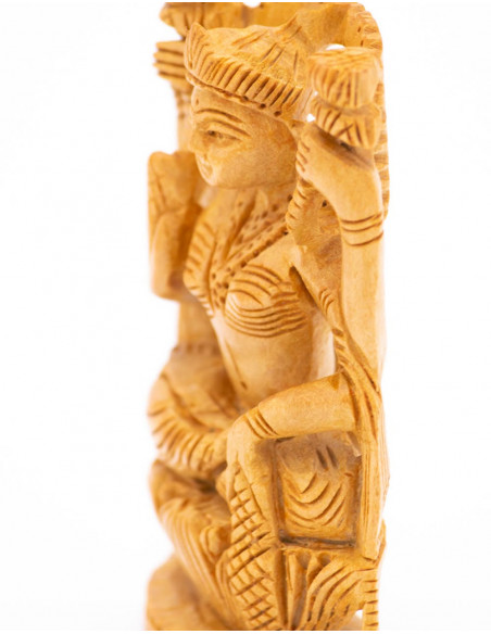 Goddess Lakshmi Wood Statue