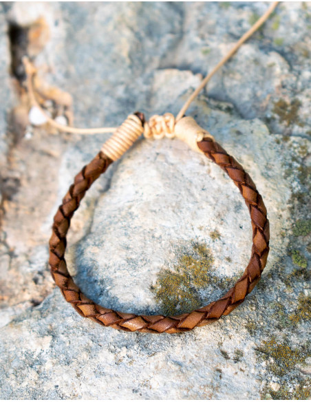 Pulseira Simples de Couro Simil