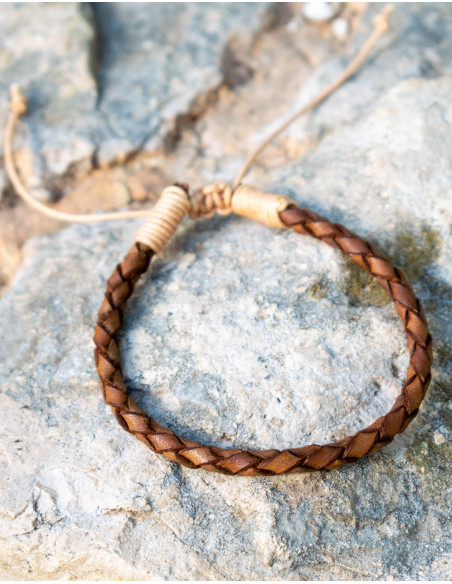 Pulseira Simples de Couro Simil