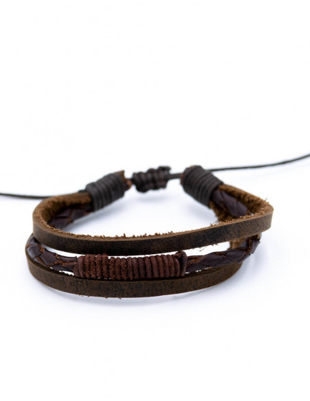 Pulseira Tripla Simil de Couro