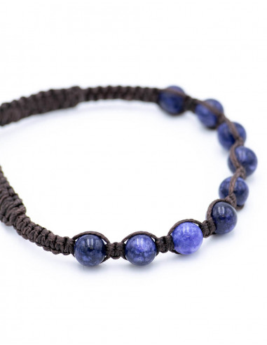 Bracelet Macramé avec Sodalite