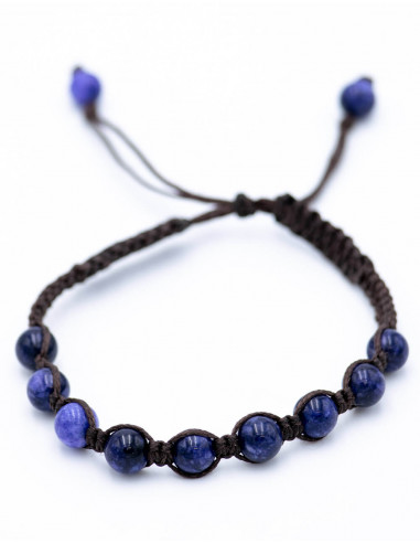 Bracelet Macramé avec Sodalite