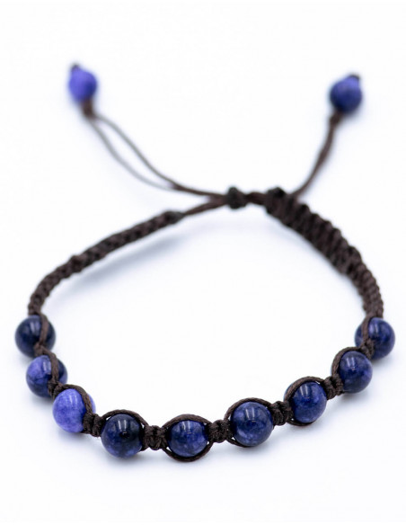 Bracelet Macramé avec Sodalite