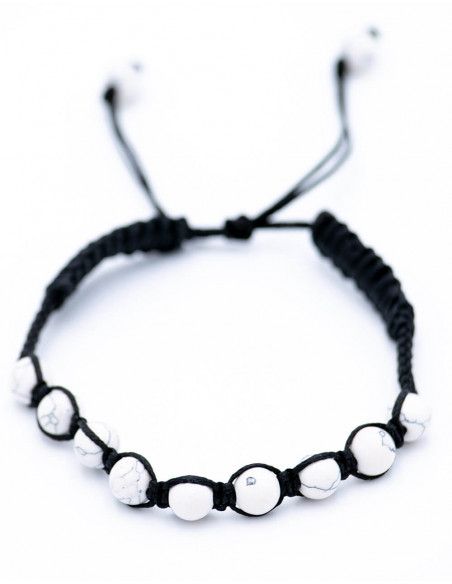 Macrame Bracelet with Howlite Mineral
