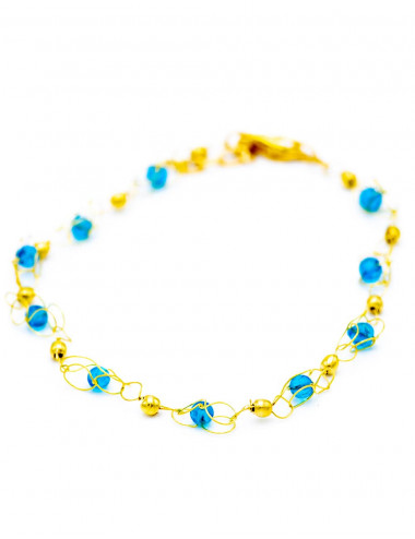 tobillera-dorada-cristal-celeste-verano