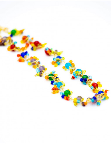 Multicolored Crystals Anklet