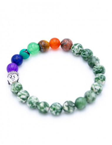Achat-Mineral-Armband mit 7 Chakren