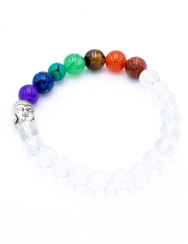 Pulseira de pedras de cristal de quartzo