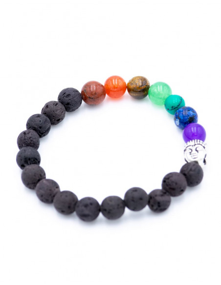 Volcanic Rock Stones Bracelet with Buddha