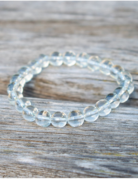 Pulseira de cristal de quartzo de pedra elástica