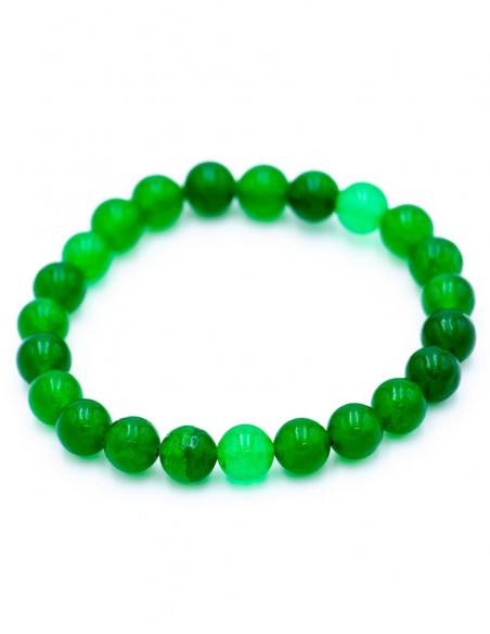 Pulseira de contas de jade verde