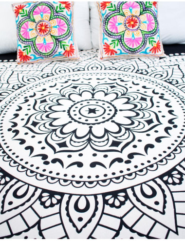 colcha-cama-dormitorio-mandala-negro 2