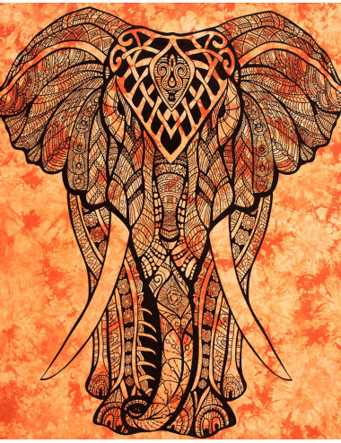 Couvre-Lit Éléphant Orange 2