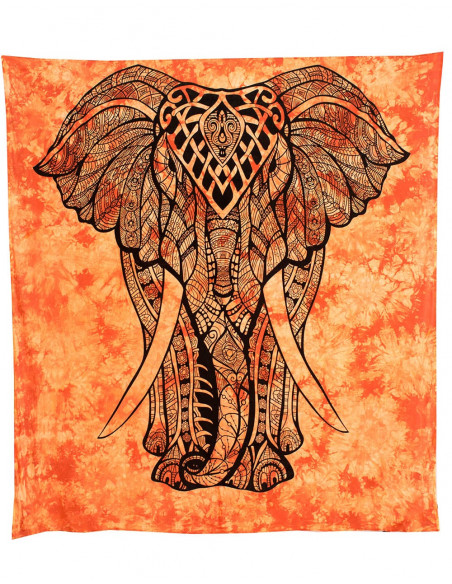 Couvre-Lit Éléphant Orange