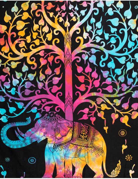 Tapeçaria de parede de elefante e árvore