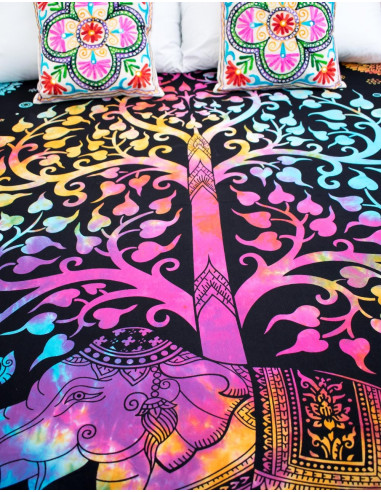 Elephant and Tree Wall Tapestry