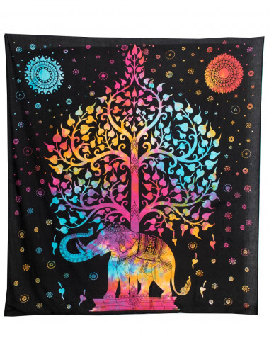 Éléphant et arbre Tenture...
