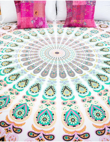 Multicolored Mandala Quilt