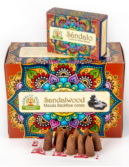 Cono di reflusso in legno di sandalo - Namaste India