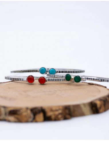 Two Stones Slim Bracelet