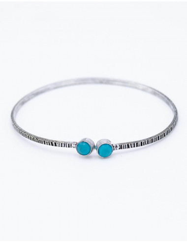 Bracelet fin deux pierres 2