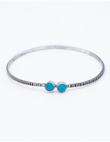 Pulseira fina de duas pedras